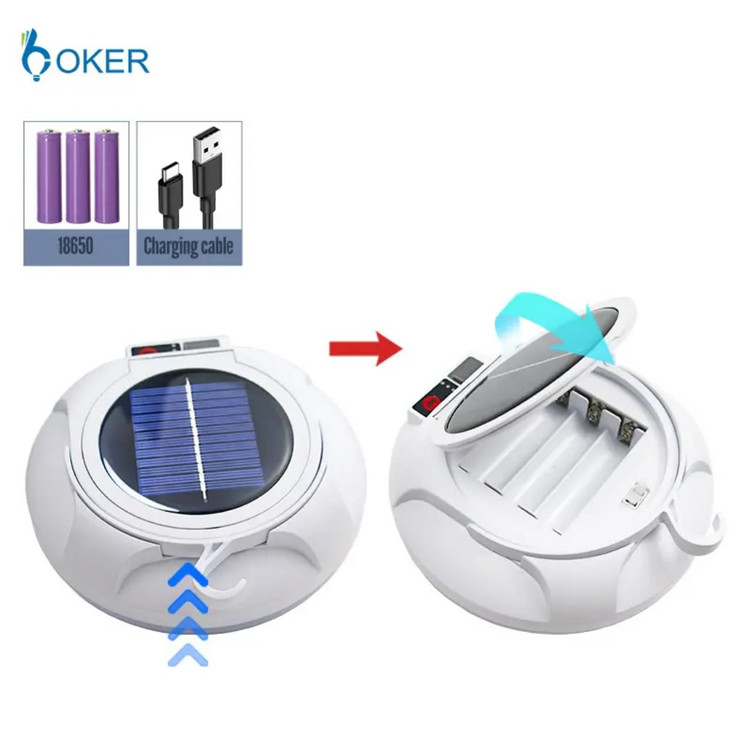 چراغ آویز شارژی دی پی گاد مدل DP-K6-140 نور مهتابی، چراغ کمپینگ یوفو ufo 100 وات