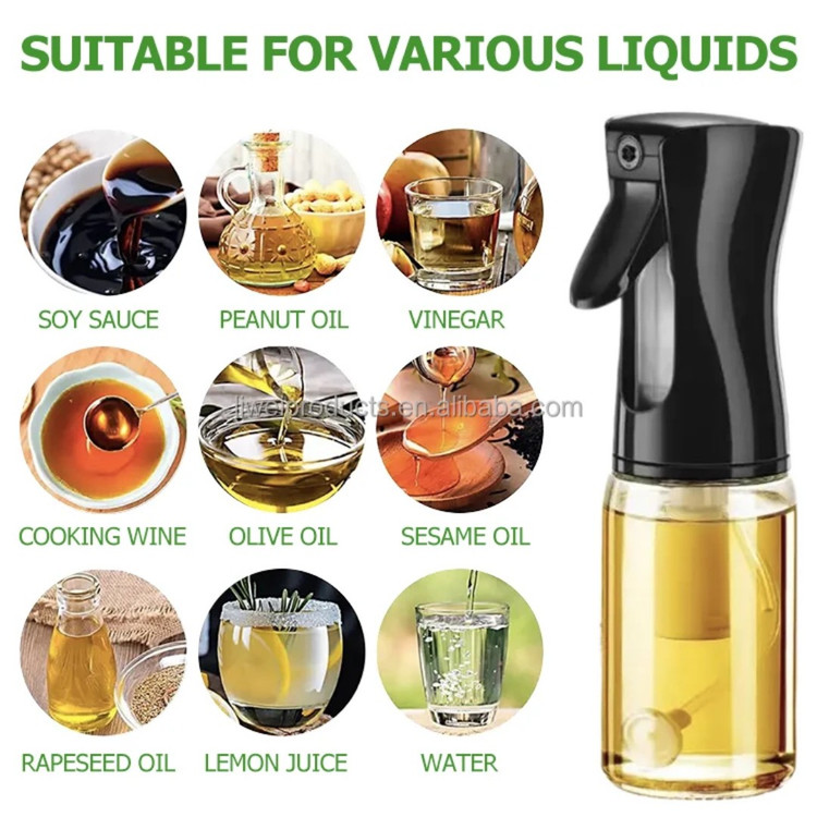 اسپری روغن آشپزخانه پاششی مدل فشاری ظرفیت 250 میلی لیتر مخصوص رژیم غذایی