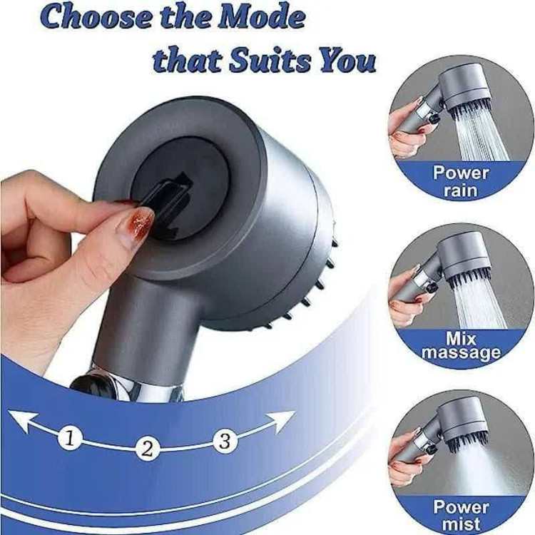 سردوش سیلیکونی حمام ماساژور دار مدل توربو 4 حالته