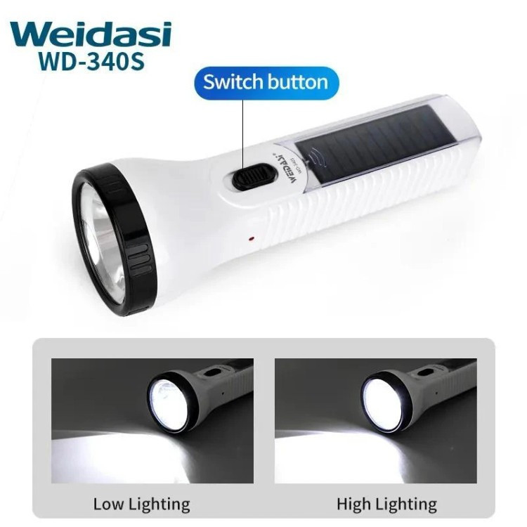 چراغ قوه دستی خورشیدی سولار ویداسی مدل WIDASI 340S