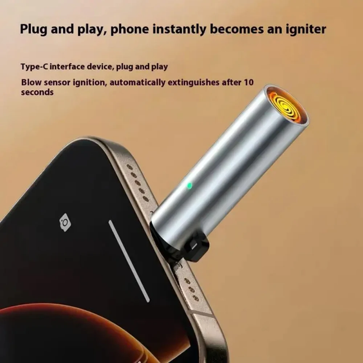 فندک برقی USB-C موبایل | فندک المنتی مینی