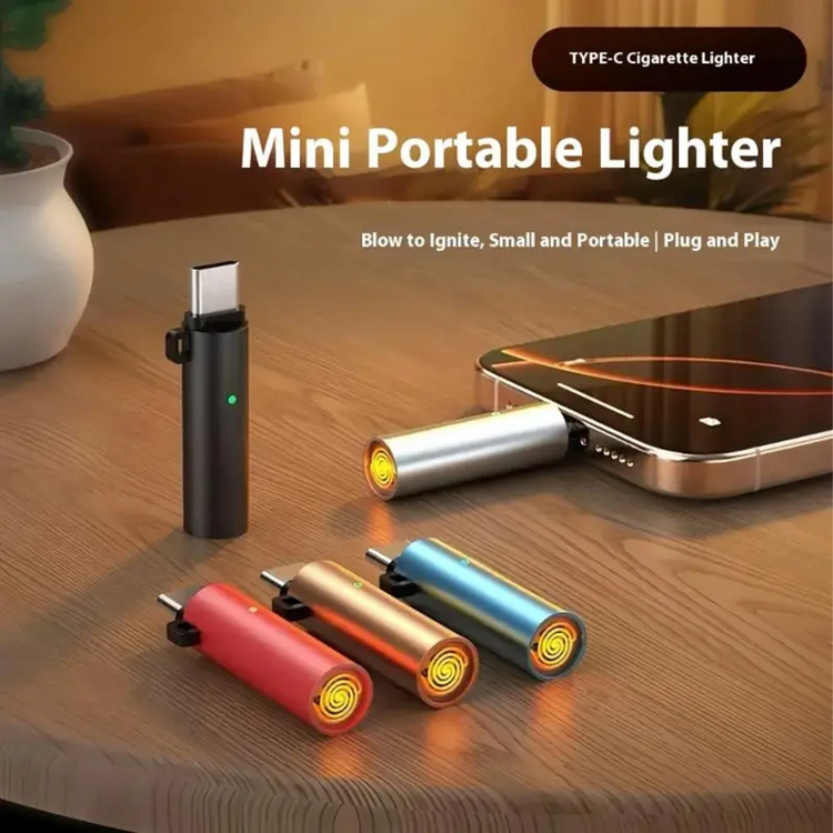 فندک برقی USB-C موبایل | فندک المنتی مینی