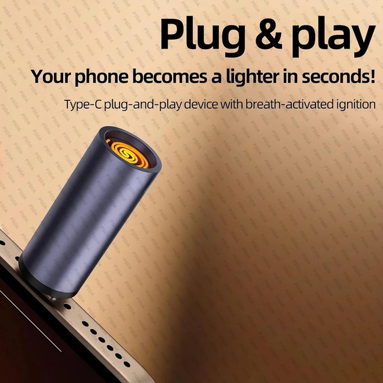 فندک برقی USB-C موبایل | فندک المنتی مینی