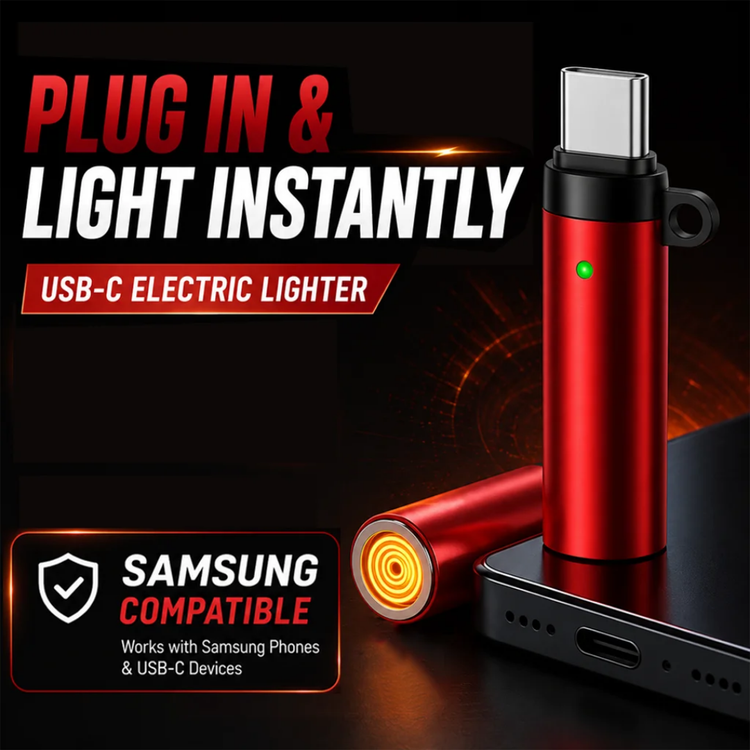 فندک برقی USB-C موبایل | فندک المنتی مینی
